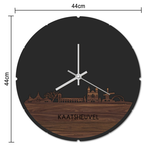 Skyline Klok Kaatsheuvel Eiken houten cadeau decoratie relatiegeschenk van WoodWideCities