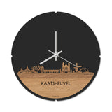 Skyline Klok Kaatsheuvel Eiken houten cadeau decoratie relatiegeschenk van WoodWideCities