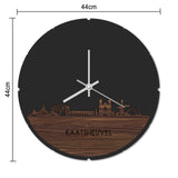 Skyline Klok Rond Kaatsheuvel Metallic Goud gerecycled kunststof cadeau decoratie relatiegeschenk van WoodWideCities