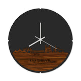 Skyline Klok Rond Kaatsheuvel Palissander houten cadeau decoratie relatiegeschenk van WoodWideCities