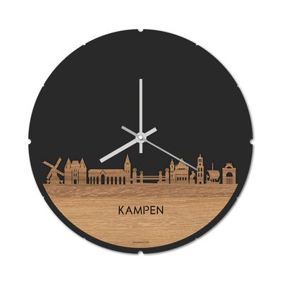 Skyline Clock Round Kampen Oak