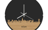 Skyline Klok Rond Köln Bamboe