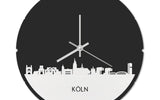 Skyline Klok Rond Köln Wit Glanzend