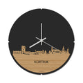 Skyline Klok Rond Kortrijk Bamboe
