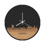Skyline Klok Rond Kortrijk Eiken