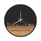 Skyline Klok Koudekerk-Aan-Den-Rijn Eiken houten cadeau decoratie relatiegeschenk van WoodWideCities