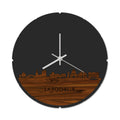 Skyline Clock Round La Rochelle Palissander