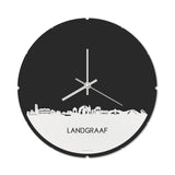 Skyline Klok Rond Landgraaf Wit Glanzend