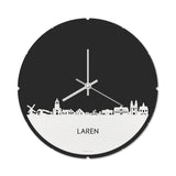 Skyline Klok Rond Laren Wit Glanzend
