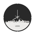 Skyline Klok Rond Leiden Wit Glanzend