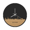Skyline Klok Rond Lelystad Bamboe