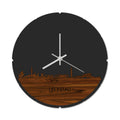 Skyline Klok Rond Lelystad Palissander