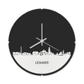 Skyline Klok Rond Lemmer Wit Glanzend