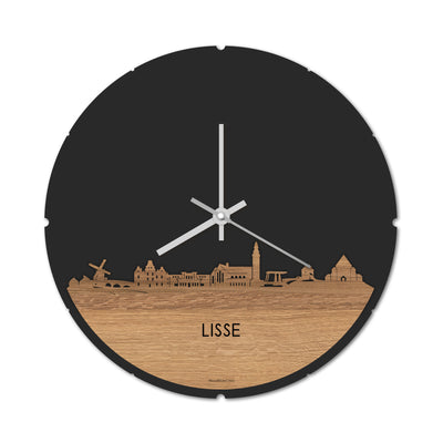 Skyline Klok Rond Lisse Eiken