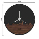Skyline Klok Rond Lisse Wit glanzend gerecycled kunststof cadeau decoratie relatiegeschenk van WoodWideCities