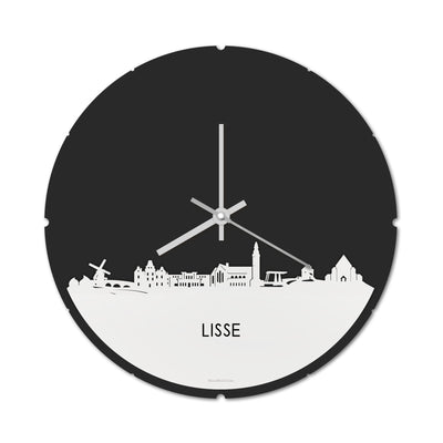 Skyline Klok Rond Lisse Wit Glanzend