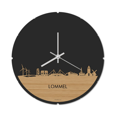 Skyline Klok Rond Lommel Bamboe