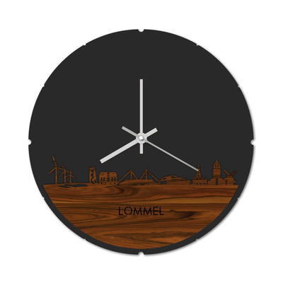 Skyline Klok Rond Lommel Palissander