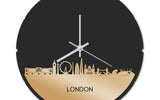 Skyline Klok Rond London Goud Metallic