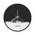 Skyline Klok Rond London Wit Glanzend