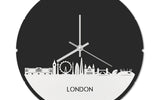 Skyline Klok Rond London Wit Glanzend
