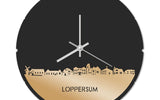 Skyline Klok Rond Loppersum Goud Metallic