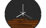 Skyline Klok Rond Los Angeles Palissander