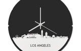 Skyline Klok Rond Los Angeles Wit Glanzend