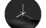 Skyline Klok Rond Los Angeles Zwart Glanzend