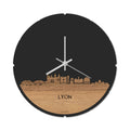 Skyline Klok Rond Lyon Eiken