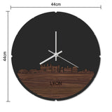 Skyline Klok Rond Lyon Metallic Goud gerecycled kunststof cadeau decoratie relatiegeschenk van WoodWideCities