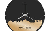 Skyline Klok Rond Maastricht Goud Metallic