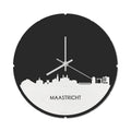 Skyline Klok Rond Maastricht Wit Glanzend
