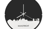 Skyline Klok Rond Maastricht Wit Glanzend