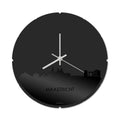 Skyline Klok Rond Maastricht Zwart Glanzend