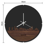 Skyline Klok Rond Made Palissander houten cadeau decoratie relatiegeschenk van WoodWideCities