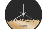 Skyline Klok Rond Madrid Goud Metallic