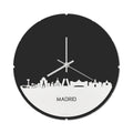Skyline Klok Rond Madrid Wit Glanzend