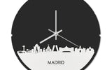 Skyline Klok Rond Madrid Wit Glanzend