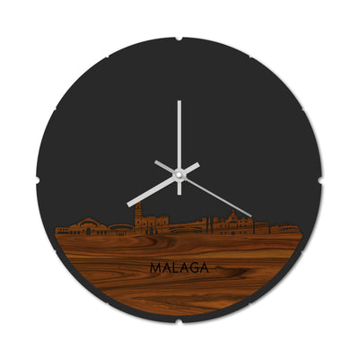 Skyline Clock Round Malaga Rosewood