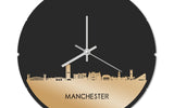 Skyline Klok Rond Manchester Goud Metallic