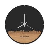 Skyline Klok Rond Marseille Eiken