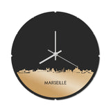 Skyline Klok Rond Marseille Goud Metallic