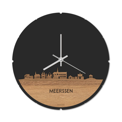 Skyline Clock Round Meerssen Oak