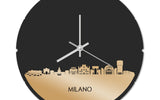 Skyline Klok Rond Milano Goud Metallic