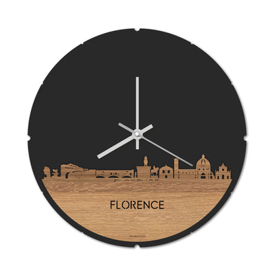 Skyline Clock Round Moerdijk Oak