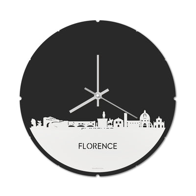 Skyline Clock Round Moerdijk White Glossy