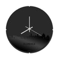 Skyline Clock Round Moerdijk Black Glossy
