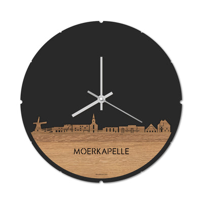 Skyline Clock Round Moerkapelle Oak