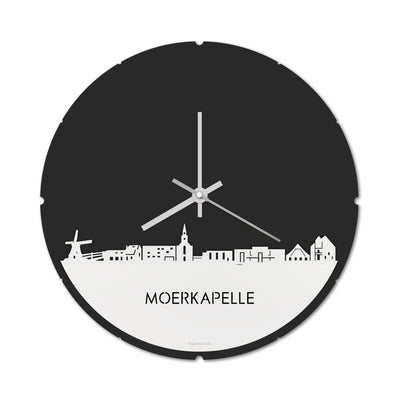 Skyline Clock Round Moerkapelle White Glossy